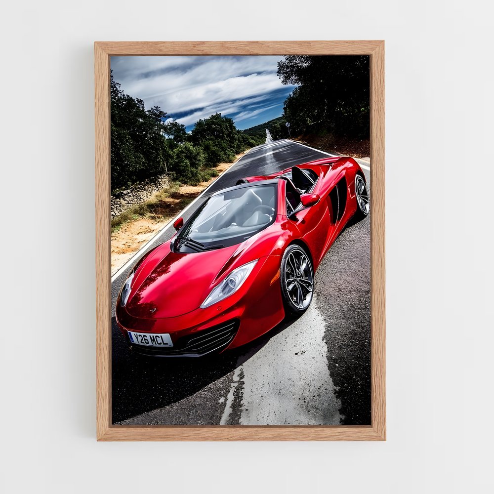 Poster Ferrari en Fuite – affiche Mclaren (vue 4)